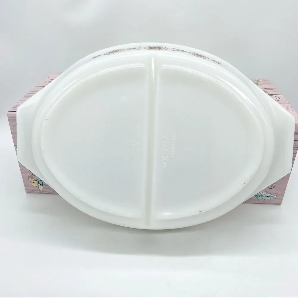 Vintage Pyrex Town and County Divided Casserole Dish